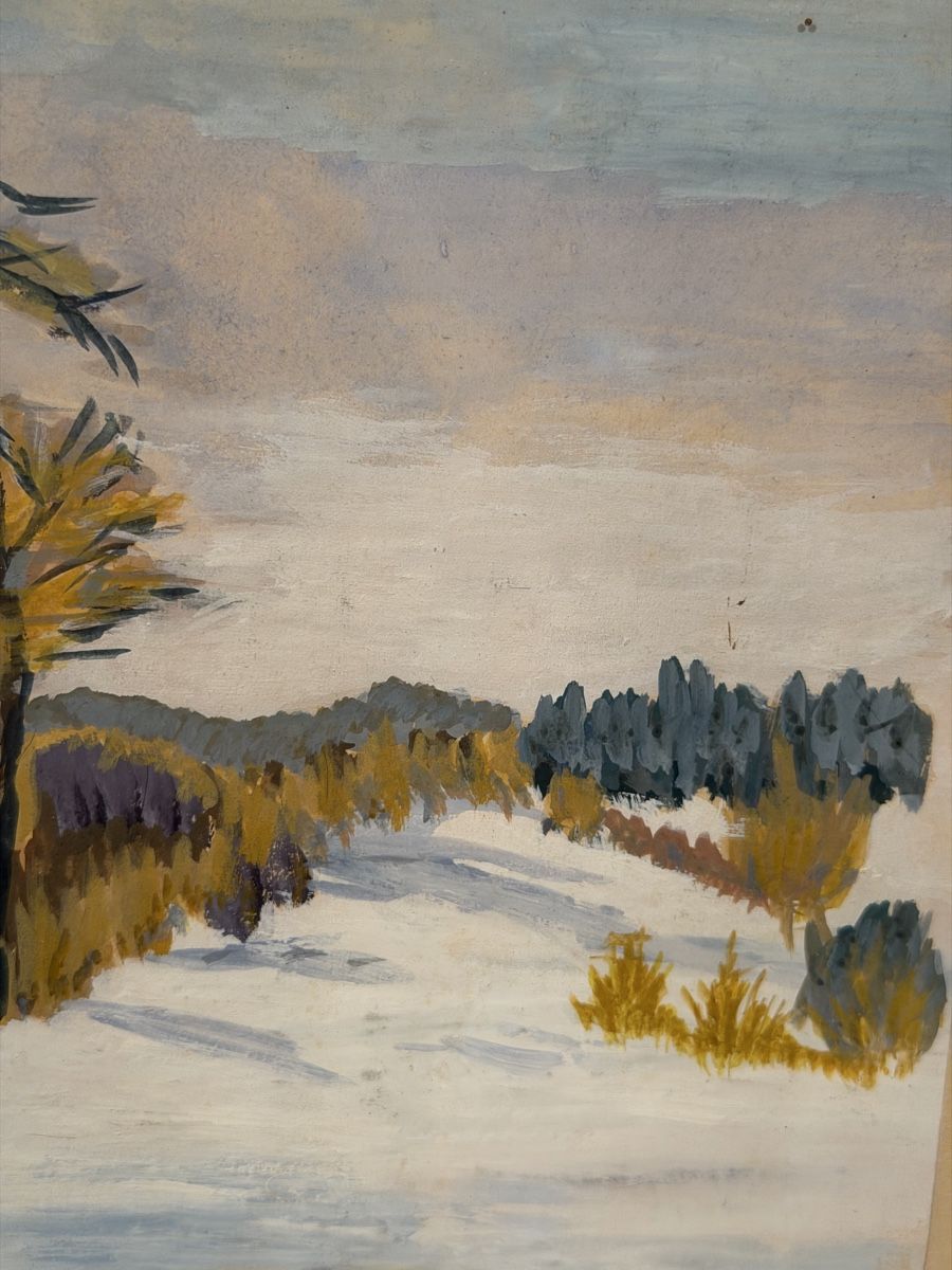 Tableaux: Original Framed Winter Landscape Painting - Signed – D'occasion à Lausanne par artnouveau05 3