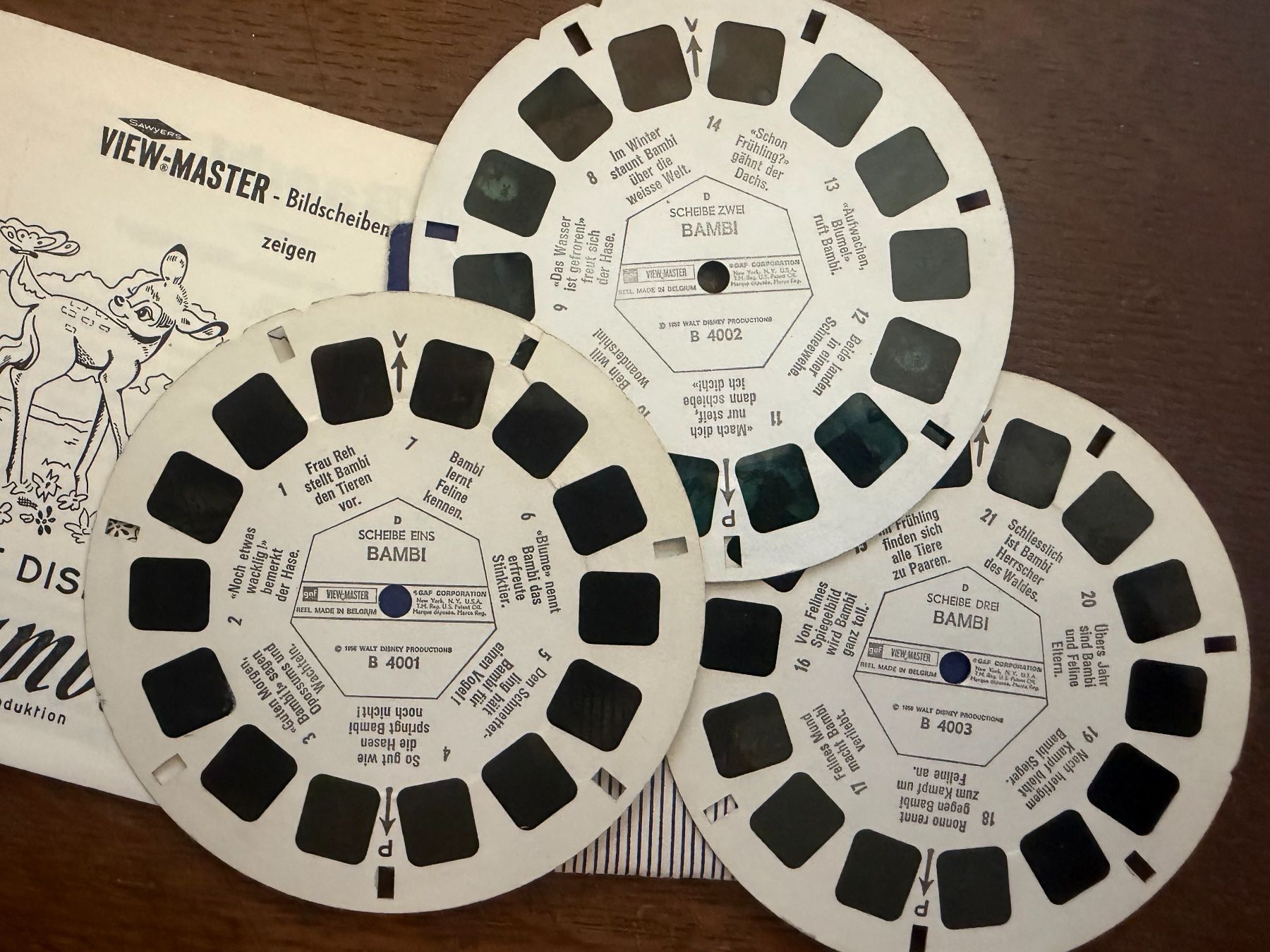 View-master Giocattoli: View-Master 3D: Nr. B 400 BAMBI (3 Scheiben) – Usato da Tegerfelden venduto da siebenmacky 1