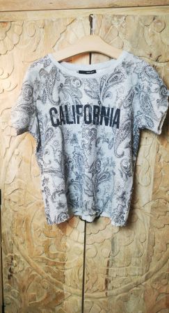 California T-Shirt Boho Paisley, gemustert, Bandana - XS
