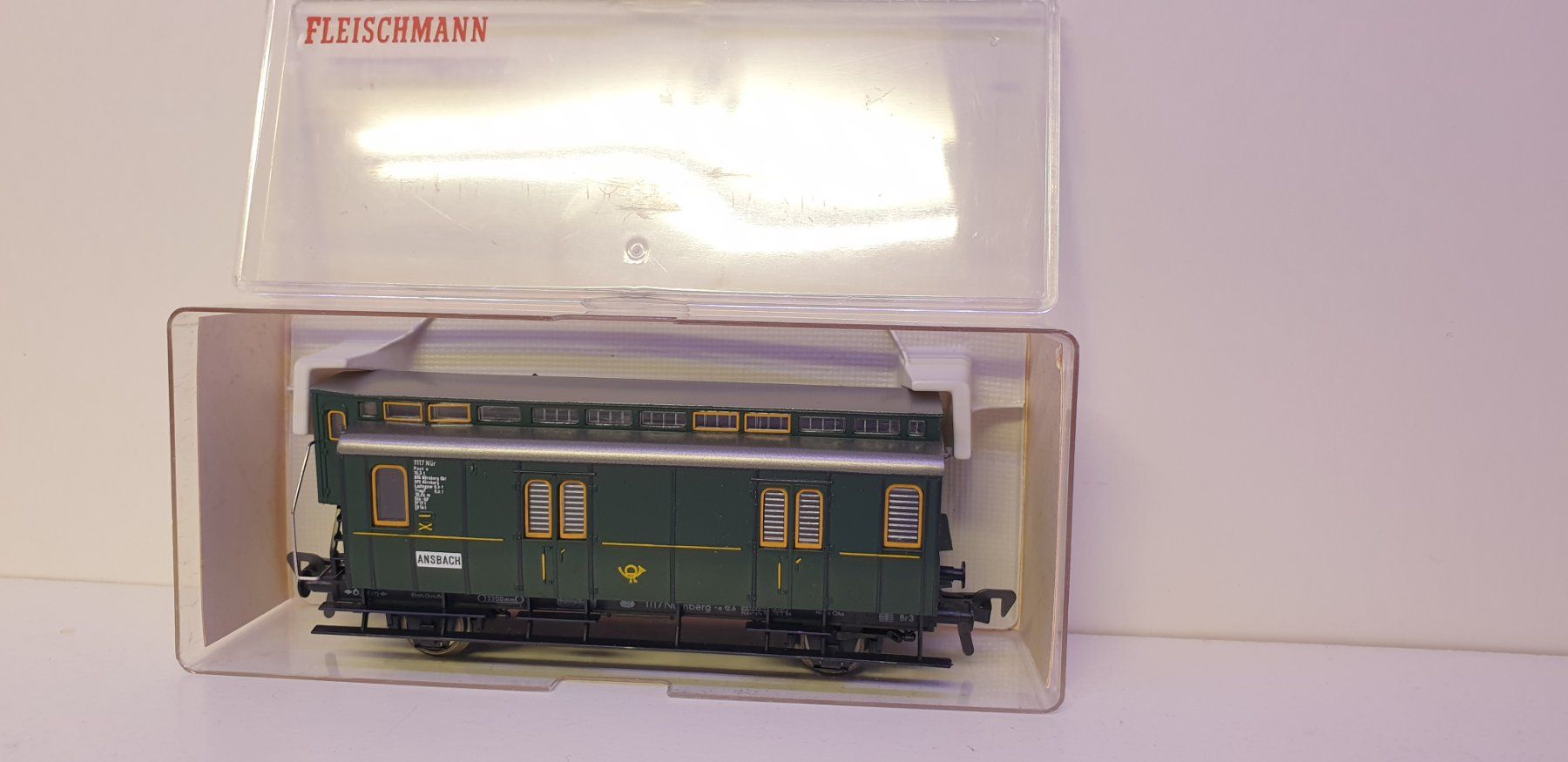 Fleischmann Trains électriques: Fleischmann  Postwagen Ansbach 5050 – Neuf (Voir description) à Neuenhof par ludovicco 2