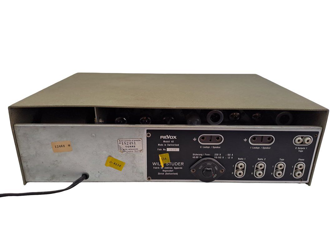 Revox Amplificatori: REVOX Modell 40 Röhrenverstärker – Usato da Männedorf venduto da Restwert_Maennedorf 1