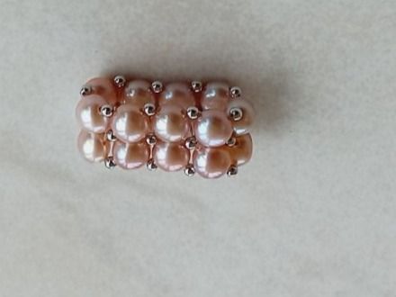 Anelli: Perlen Elast Fingerring mit Silber Grösse 56 – Nuovo e nell'imballaggio originale da Winistorf venduto da acreativ2 2