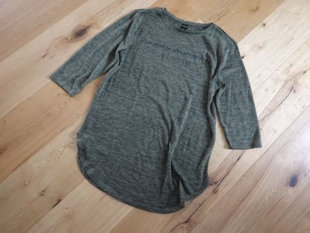 Super Text Long-Pullover/Zebra