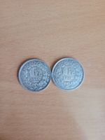 2x 1 Franken Schweizer Münzen Silber 1944 & 1952