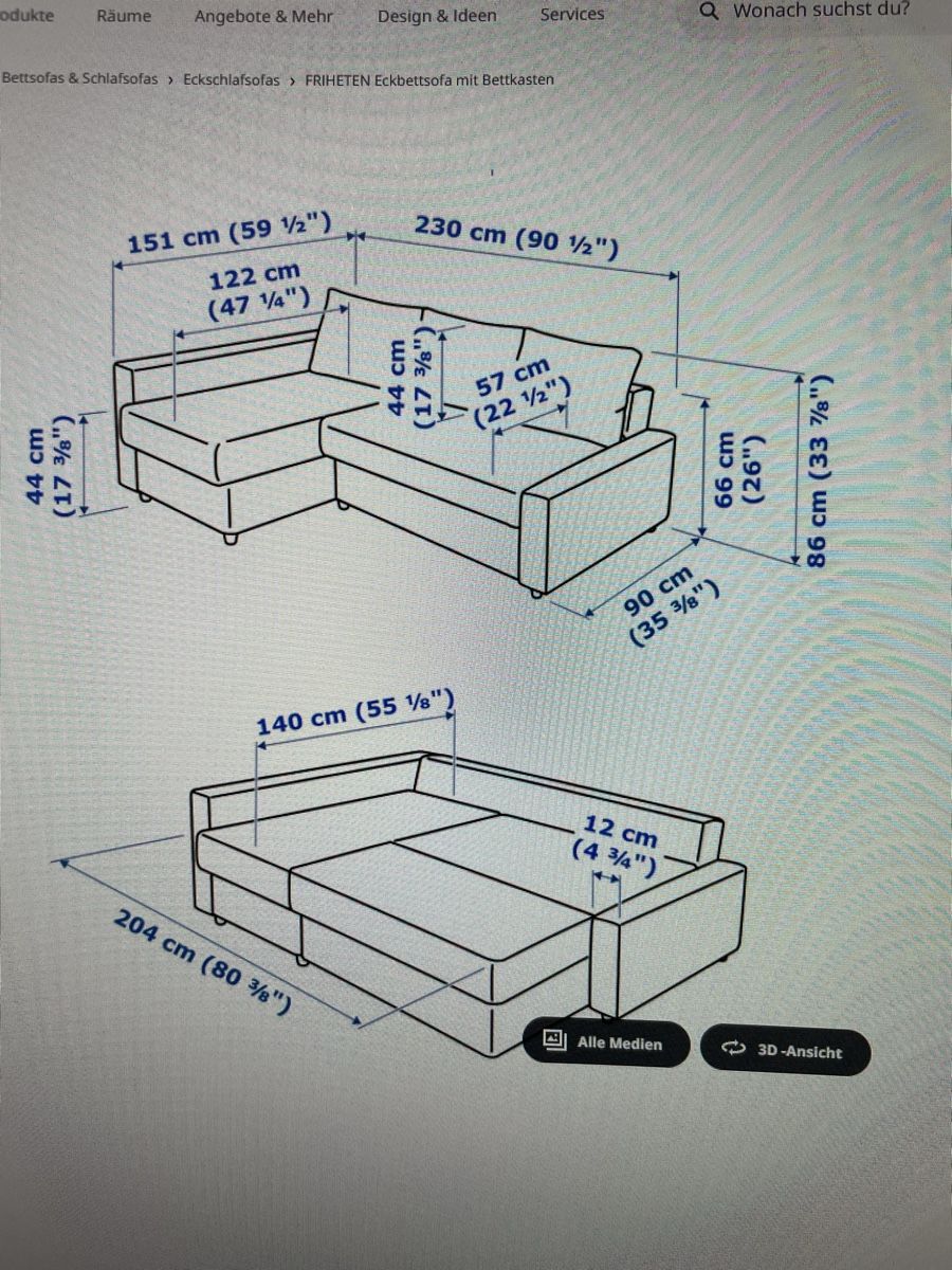 Divani: Eckbettsofa IKEA Friheten – Usato da Bern venduto da Calandawolf 4