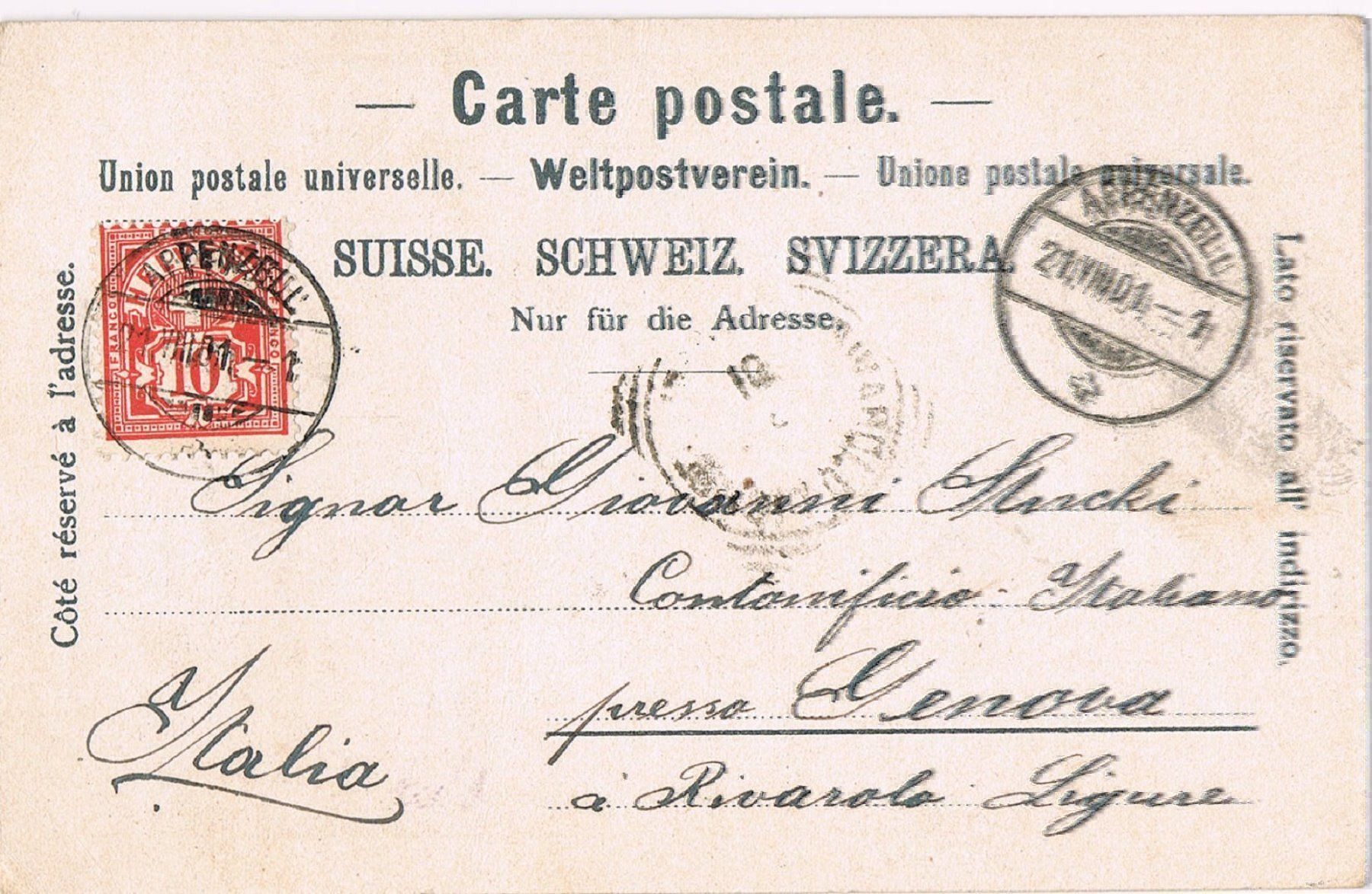 Cartoline postali: Gruss aus dem Appenzellerland, Litho – Usato da Buchs AG venduto da Baerfisch 1