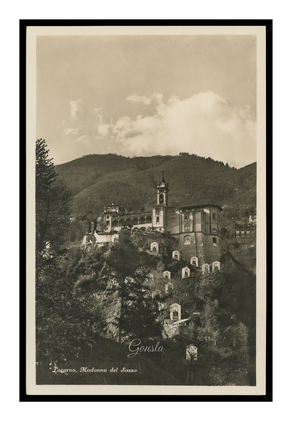 Cartoline postali: LOCARNO - 1927 "Madonna del Sasso" – Usato da Onex venduto da gonsla01