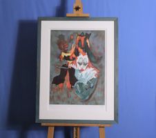 Bernhard Tillolloy,  Lithographie signiert, neu top gerahmt.