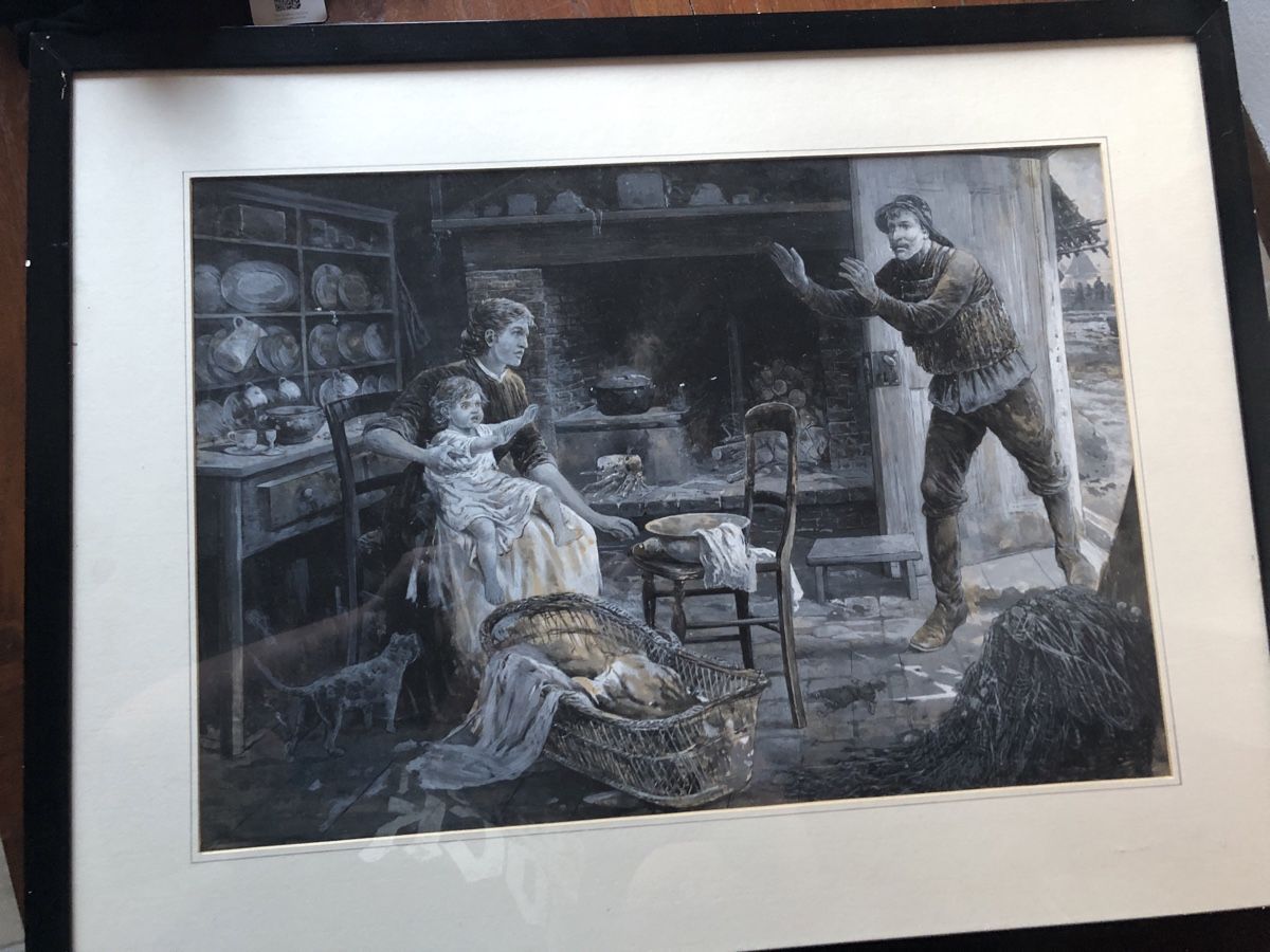 Grafiken & Lithographien: Antikes Bild "Nach dem Sturm" gerahmt – Gebraucht aus Grandval von ChezJerome