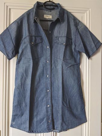ISABEL MARANT : Robe-chemise denim-lin S-M