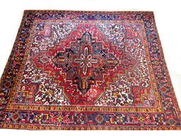 Echter Vintage Orientteppich HERIZ Medaillon Unikat mit Zert