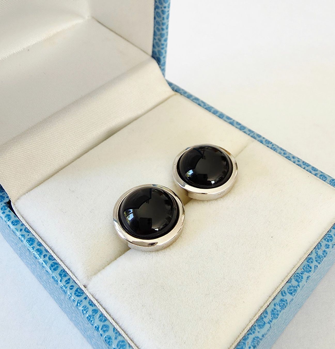 Orecchini pendenti & Orecchini a lobo: Silber 925 Ohrringe mit Cabochon Onyx - Neu – Nuovo e nell'imballaggio originale da Uetikon am See venduto da Coralreef 3