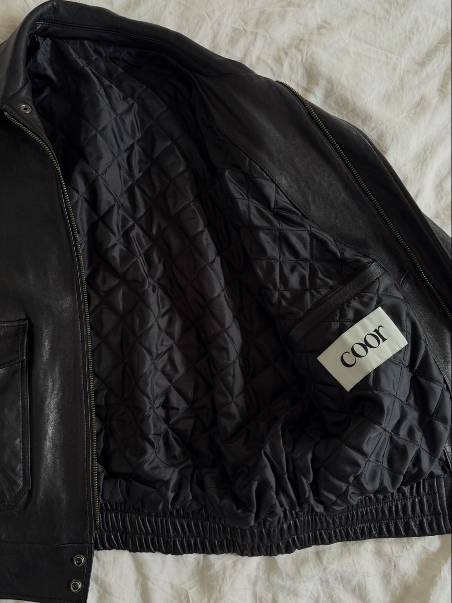Giacche: Coor Black Lambskin Korean Leather Jacket – Usato da Uster venduto da b_b96 2