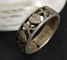 HERZ LIEBE RING IN 925 SILBER