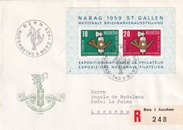 R-FDC Block Nr. W38 Nabag St. Gallen ET Bern 9.3.1959