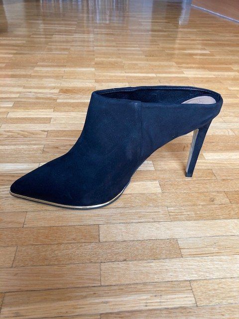 Damenschuhe: Mules en daim noir 39 neuves – Neu und originalverpackt aus Bursins von Mr1968 2