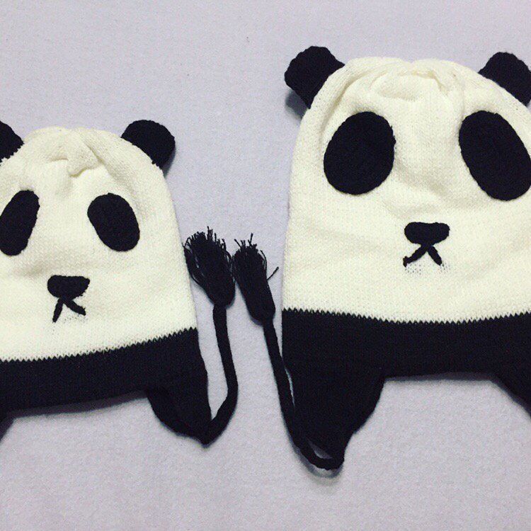 Copricapi, berretti & cappellini: 050 Panda Mützen Handmade Large – Nuovo (secondo la descrizione) da Sion venduto da NoblesOfHelvetia 1