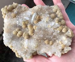 prehnite brute avec quartz cristaux