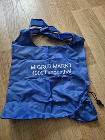 Migros Einkaufstasche blau faltbar