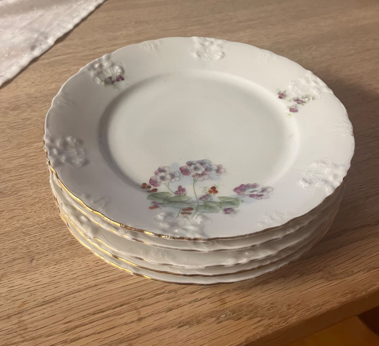 Piatti: Dessertteller, 5 Stueck, mit Blumenmuster und Goldrand – Usato da Frauenfeld venduto da geh_f7bs 2