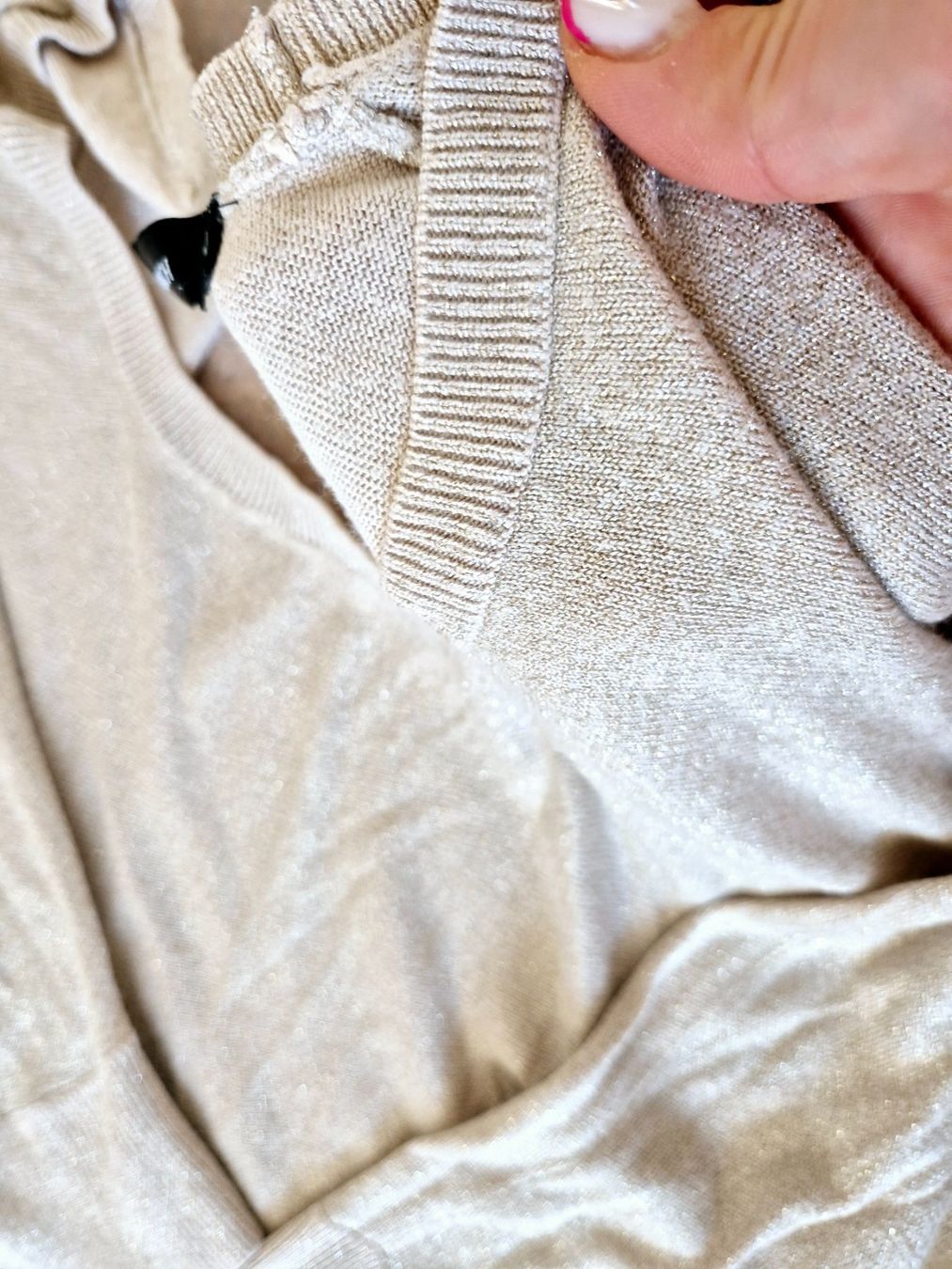 Maglioni & Felpe: FELDPAUSCH PULLOVER PULLI GLITZER L 40 BEIGE TOP ZU ROCK – Usato da Elsau venduto da the-colorful-side 9