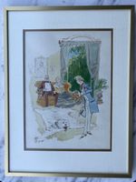 Aquarelle Illustrationen, gerahmt, 15 Stück