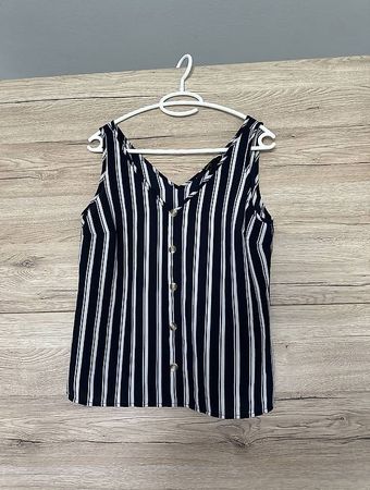Vero Moda Bluse Damen Gr. S/36  Dunkelblau/Weiss