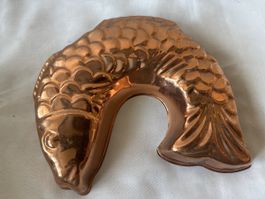 Kupfer Fischform Fisch - Backform Vintage 23cm