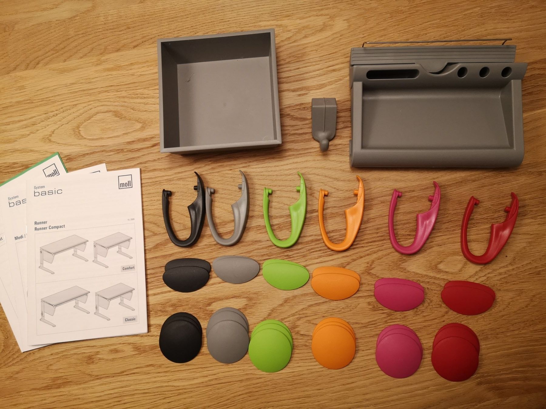 Moll Schreibtische: Kinderschreibtisch Moll Runner (System basic) mit Rollkorpus – Gebraucht aus Bassersdorf von  5
