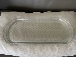 Piatto da portata rettangolare in vetro