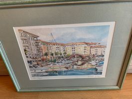 Peinture aquarelle Michèle Gallego Port-Fréjus