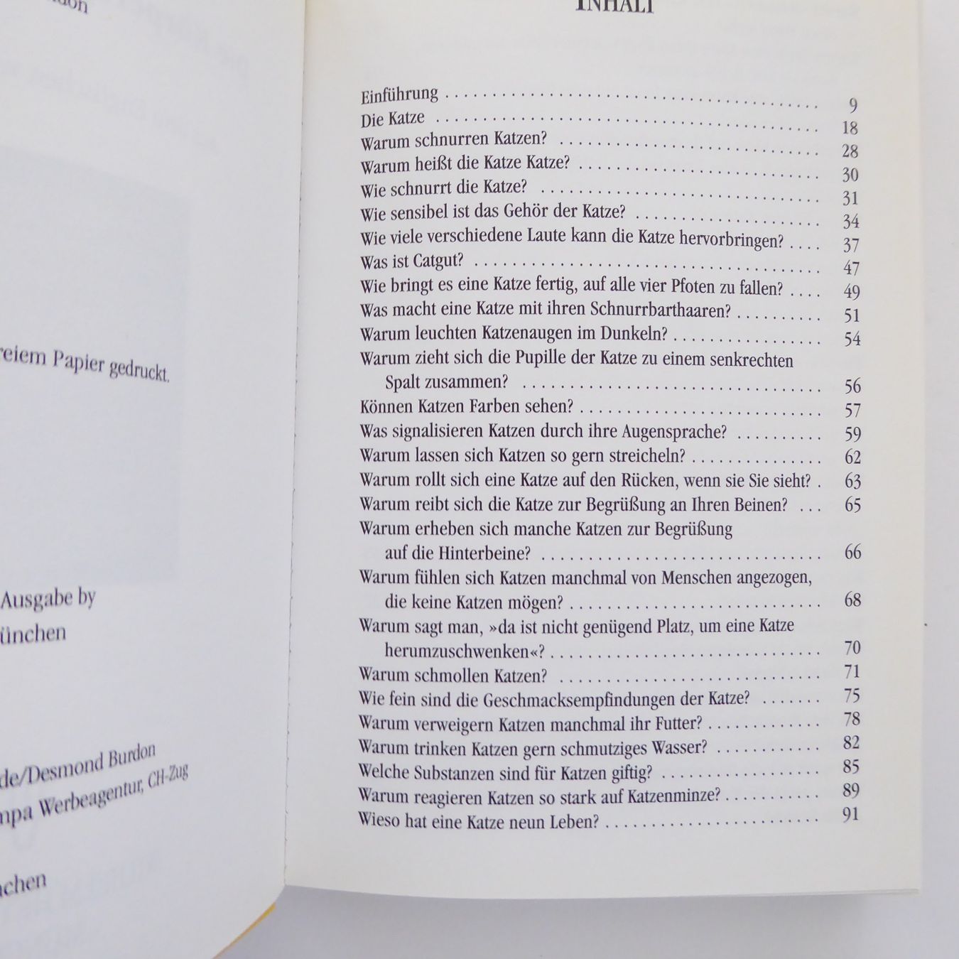 Bücher: Catwatching - Die Körpersprache der Katze – Gebraucht aus Basel von Kunterbunt12 1