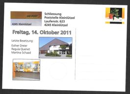 Sonderkarte Schliessung Poststelle Kleinlützel 14.10.2011