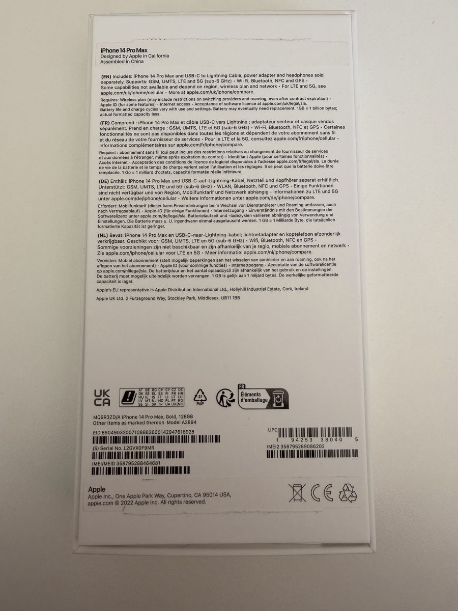 Apple Telefoni cellulari / Smartphones: IPhone 14 Pro Max - Gold, 128GB – Usato da Affoltern am Albis venduto da Carinia33 6