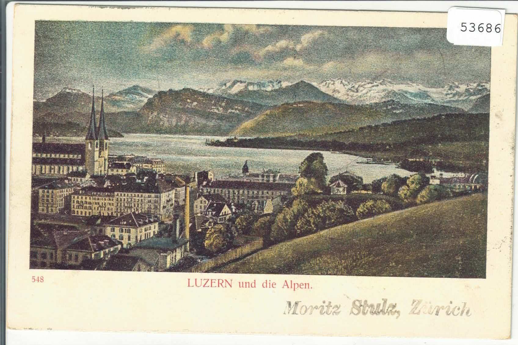 Cartoline postali: Luzern und die Alpen 1901 – Usato da Ettingen venduto da Kartenplanet
