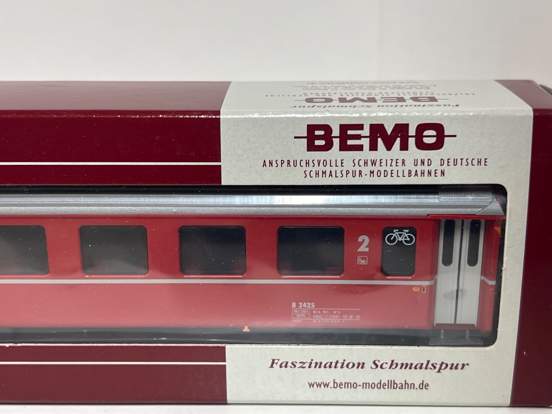 Bemo Modelleisenbahnen: Bemo 3240 755 RB B 2425 altrot/Klima – Neu und originalverpackt aus Neuenhof von ludovicco 1