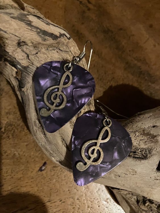 Ohrringe NOTENSCHLÜSSEL Ohrhänger Hänger Musik Note Violinschlüssel