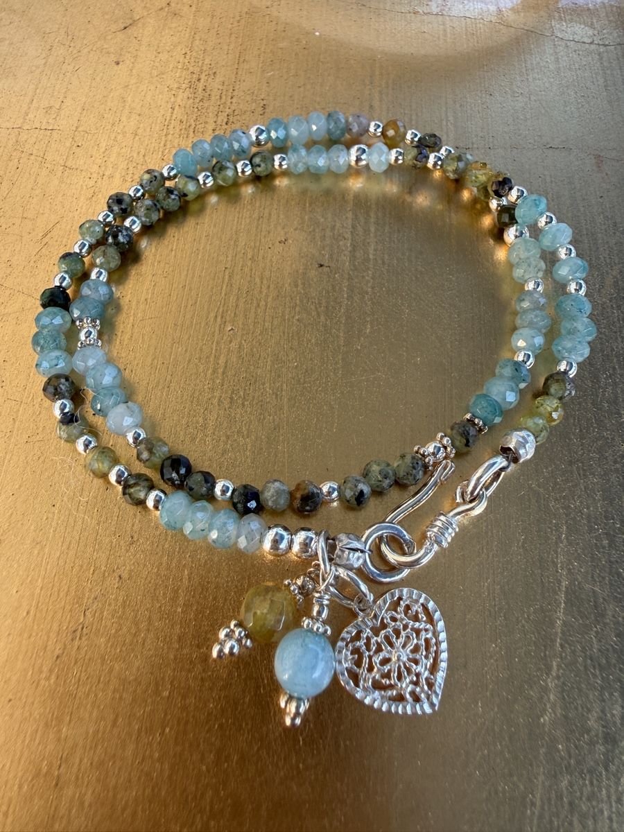 Bracciali & Braccialetti: Halbedelsteinarmband mit 925 Silber – Nuovo e nell'imballaggio originale da Maienfeld venduto da Cmicky 1