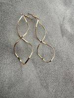 Ohrringe Gold, Spiralform, lang,-Accessoir