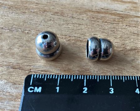 2 embouts Argent 925, "boules" / Endkappen