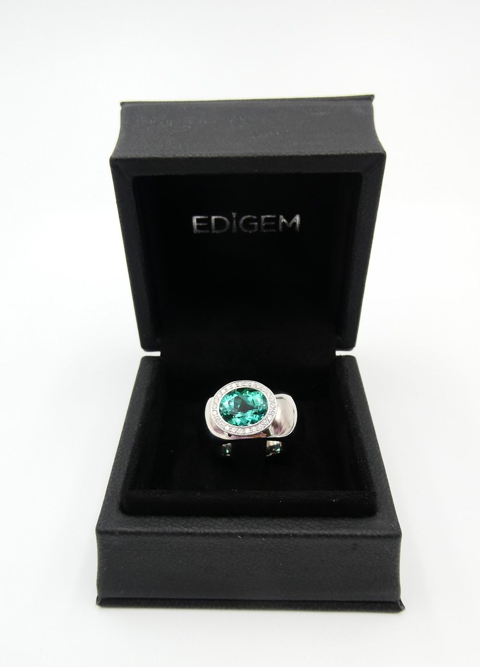 Ringe: JOCHEN POHL TURMALIN RING IN PLATIN MIT DIAMANTEN – Gebraucht aus Luzern von EdiGem 2