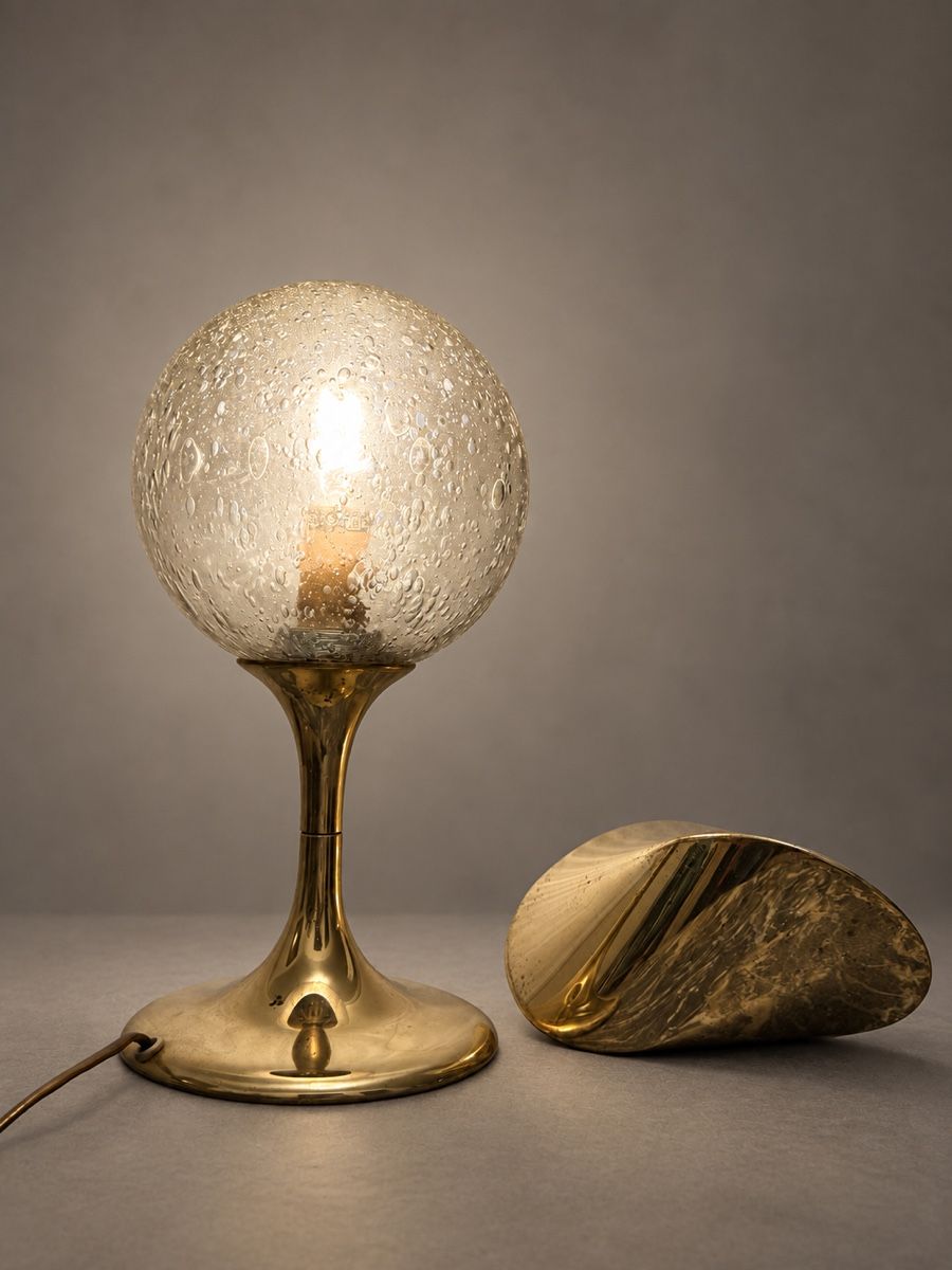 Temde Leuchten Lampade: Max Bill for Temde TS2 Brass Table Lamp   – Usato da Zuerich venduto da EMANUELEFEDERICO 1