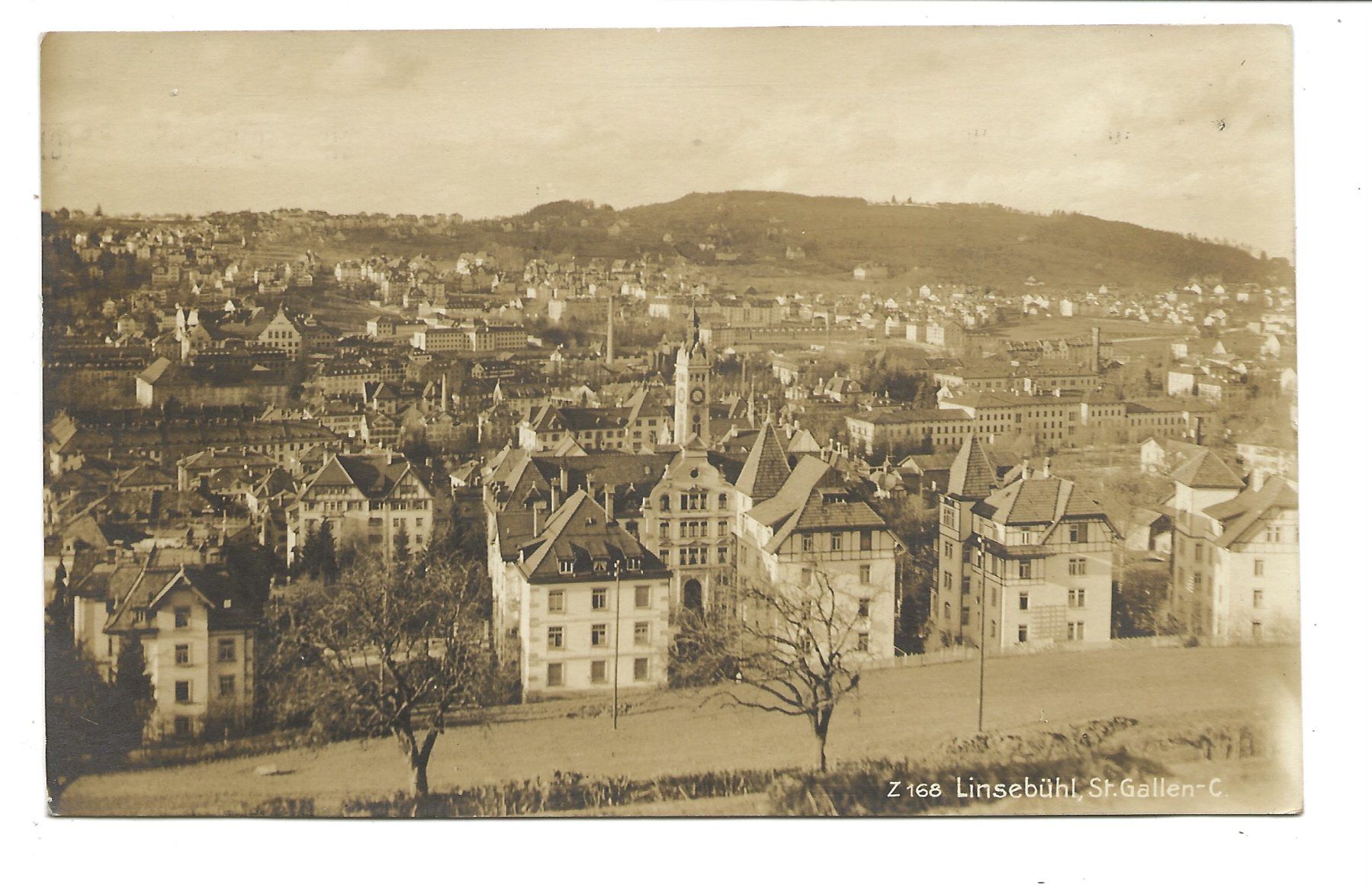 Cartoline postali: St. Gallen - Stadt - Linsebühl-Quartier - Wohnhäuser - 1920 – Usato da Engelburg venduto da Cartophil