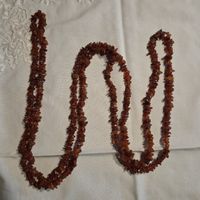 Vintage Bersteinkette ungeschliffen ca. 200cm lang