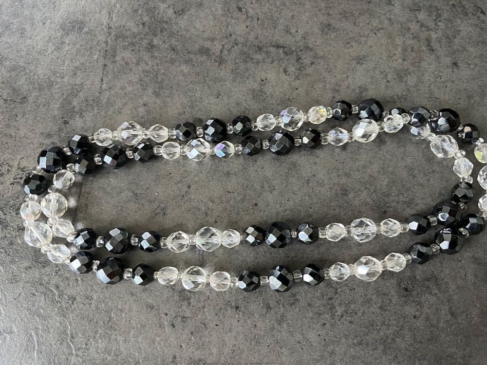 Ancien Grand Collier De Perles De Nacre Et Pierres Sur Argent Massif 925 - Occasion En Bon état