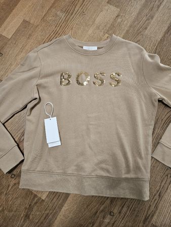Sweatshirt BOSS mit Logoschriftzug Pailletten. M. Hoher NP!