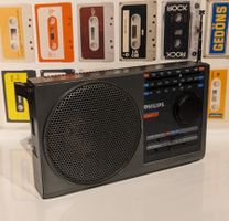 Philips D2012 Tragbarer Radio revidiert 80er Vintage