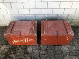 2 sehr seltene Gurten-Bier Harassen