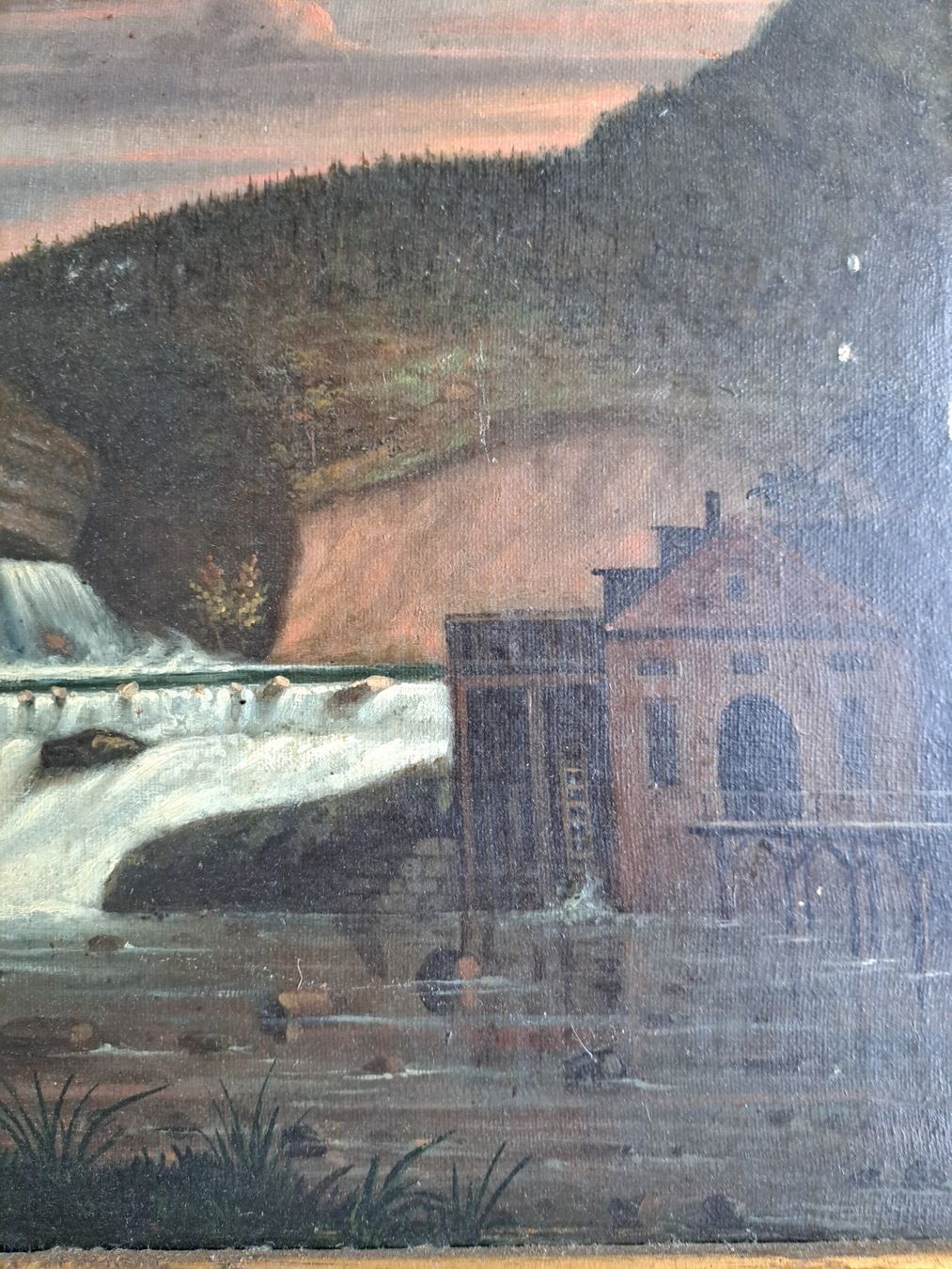 Gemälde: Gemälde antik (Rheinfall) – Gebraucht aus Willisau von afb123 2