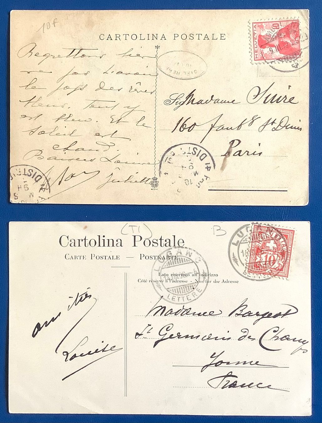 Cartes postales: 1906 - 1902 - 2 Ansichtskarten Lago Maggiore TI – D'occasion à Liestal par Skunk02 1